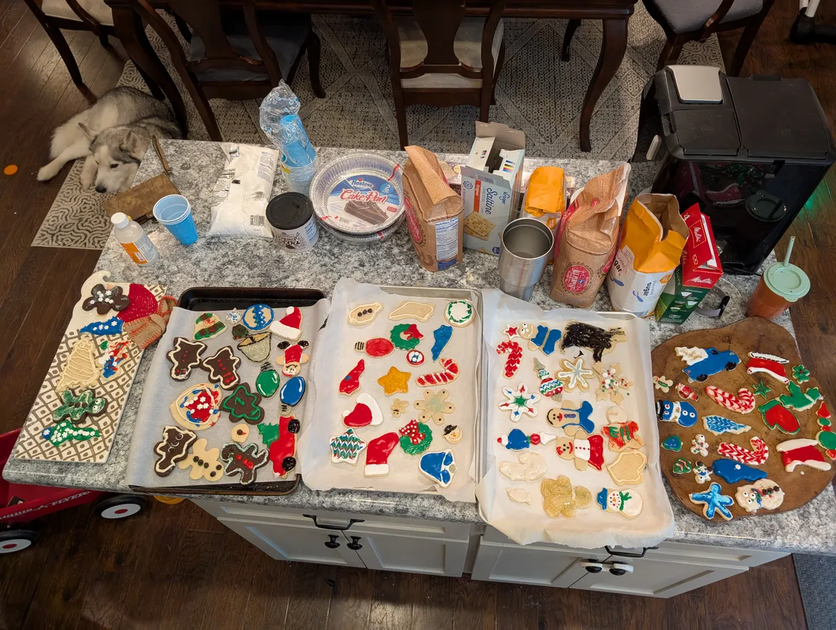 Annual Family Christmas cookie decorating was a hit 🎅🎄⛄