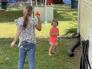 Ellie got to play with the cousins at Meg’s family reunion yesterday