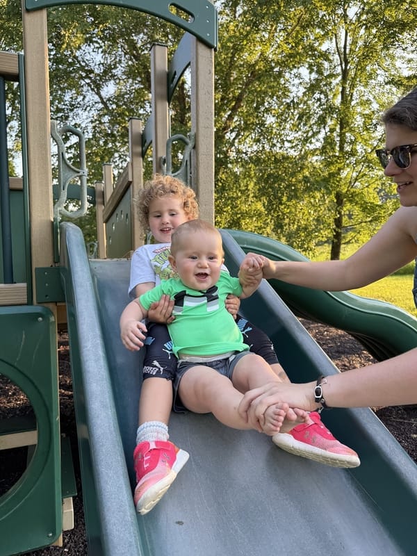 Picnic at the lake side and playtime at the playground