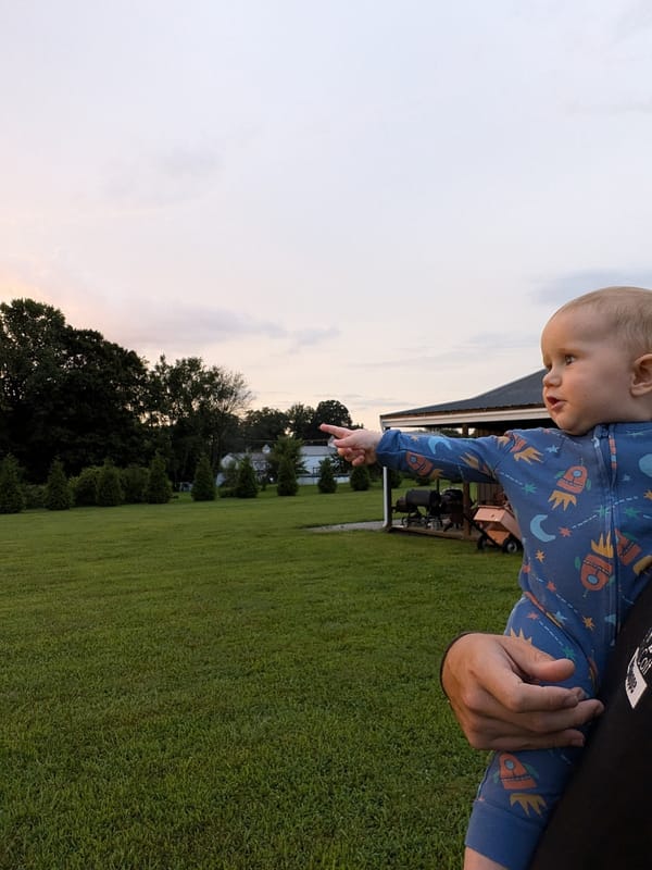 Can’t beat a backyard sunset with my son